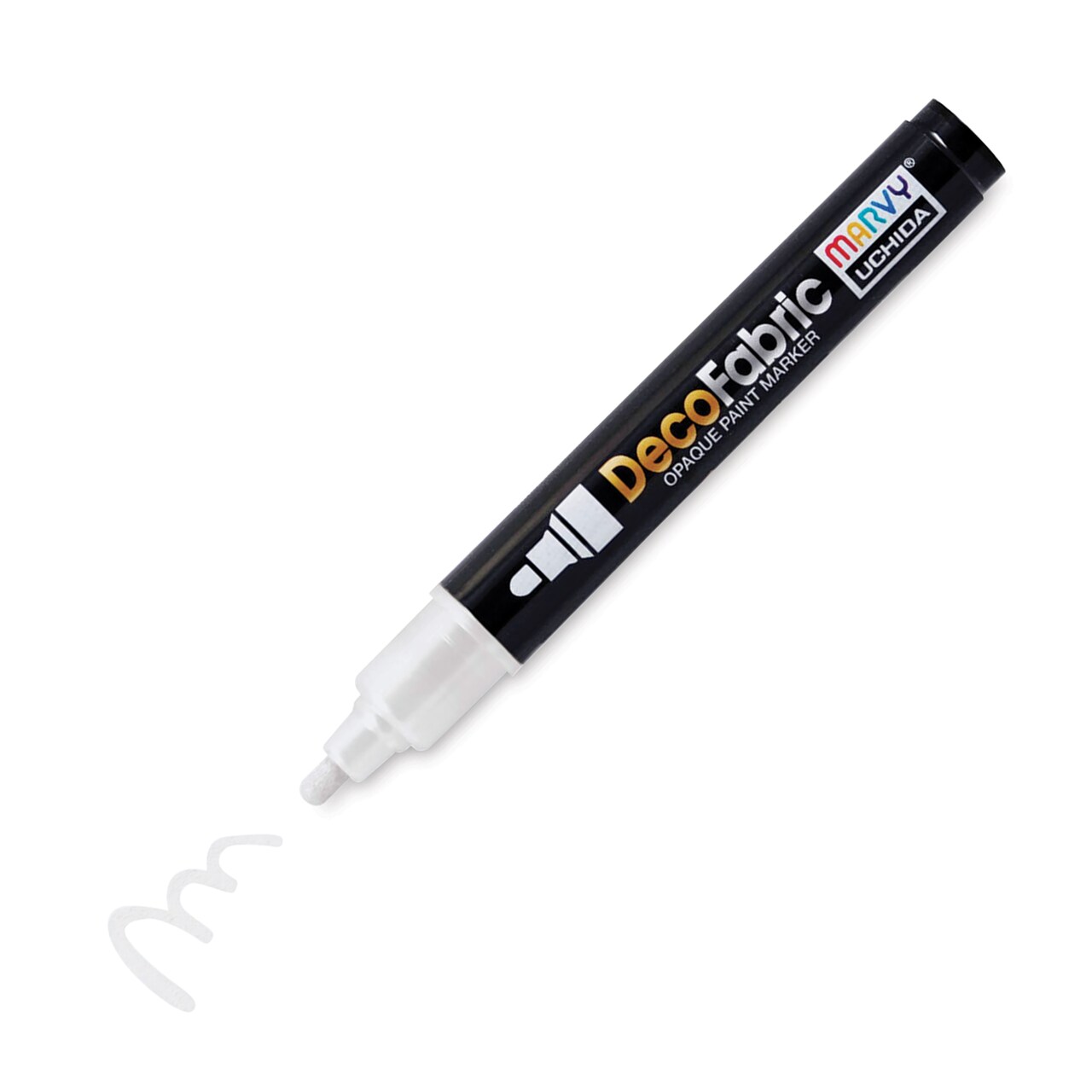 Marvy Uchida DecoFabric Opaque Paint Marker - White, Medium Tip